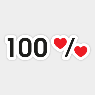100 % love Sticker